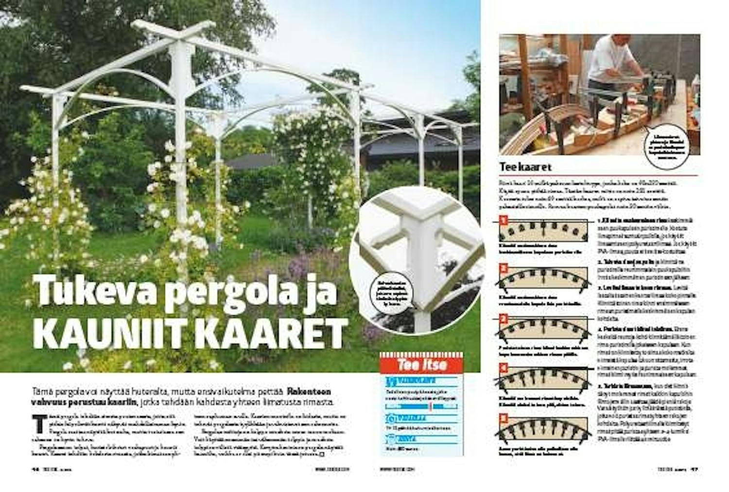 Tukeva pergola ja kauniit kaaret Tukeva pergola ja kauniit kaaret